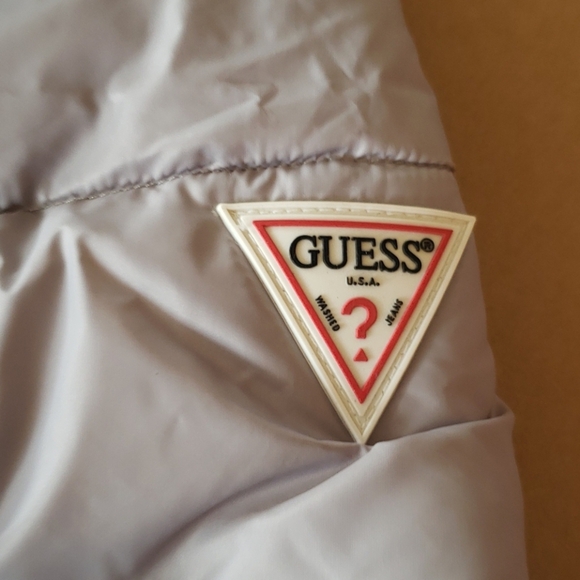 GUESS Challenger Logo Tape Puffer Jacket SZ XL - Picture 6 of 8